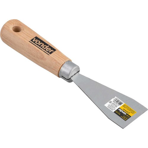 Espátula de aço de 4 cm cabo de madeira Espátula de aço de 4 cm cabo de madeira