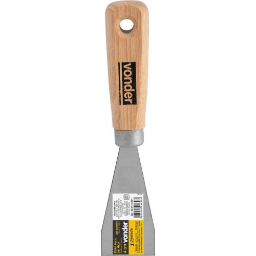 Espátula de aço de 4 cm cabo de madeira Espátula de aço de 4 cm cabo de madeira