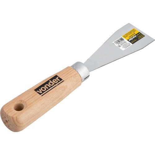 Espátula de aço de 4 cm cabo de madeira Espátula de aço de 4 cm cabo de madeira