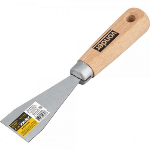 Espátula de aço de 4 cm cabo de madeira Espátula de aço de 4 cm cabo de madeira