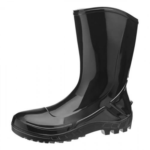 Bota de PVC impermeável cano médio sem forro preto - Vulcaflex Bota de PVC impermeável cano médio sem forro preto - Vulcaflex