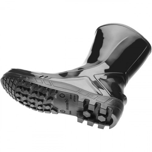 Bota de PVC impermeável cano médio sem forro preto - Vulcaflex Bota de PVC impermeável cano médio sem forro preto - Vulcaflex