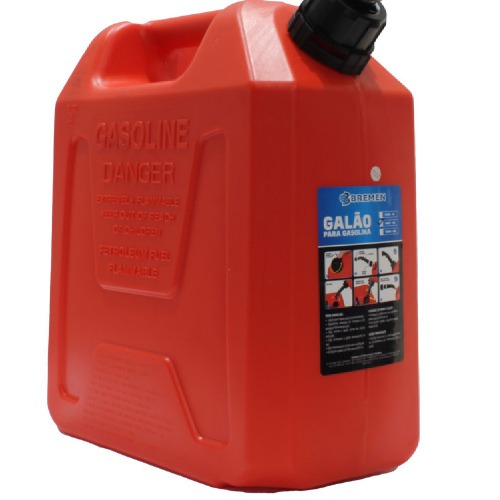 Galão para transferência de gasolina antigotejante 10L - 10497 Galão para transferência de gasolina antigotejante 10L - 10497