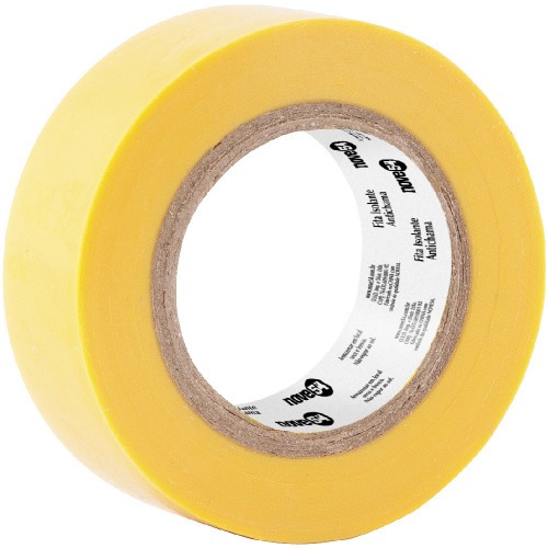 Fita isolante antichama amarela 19 mm x 10 m Fita isolante antichama amarela 19 mm x 10 m
