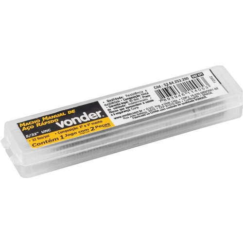 Jogo de macho manual aço rápido 5/32 Jogo de macho manual aço rápido 5/32