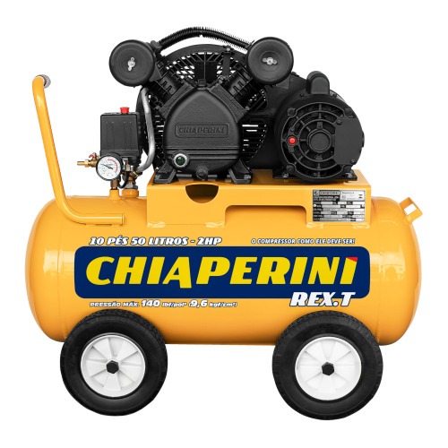 Compressor de ar 10 pés 50L 2 hp 140 libras trifásico - REX.T Móvel Compressor de ar 10 pés 50L 2 hp 140 libras trifásico - REX.T Móvel