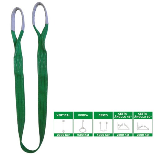 Cinta sling para elevação de carga 2T com 4 metros Cinta sling para elevação de carga 2T com 4 metros