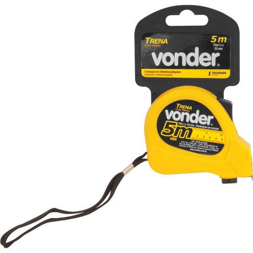 Trena com fita de aço 25 mm x 5 m com trava Trena com fita de aço 25 mm x 5 m com trava