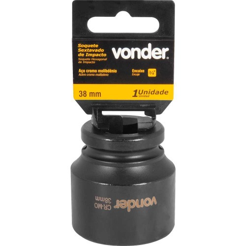 Soquete sextavado de impacto 38 mm encaixe 3/4 Soquete sextavado de impacto 38 mm encaixe 3/4