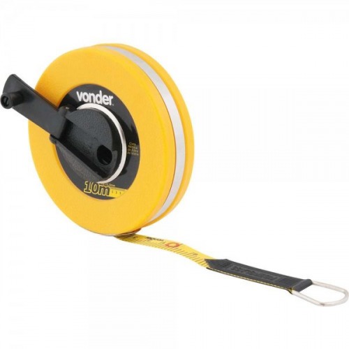 Trena de fibra de vidro 10 m com caixa fechada Trena de fibra de vidro 10 m com caixa fechada