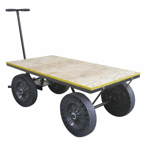 Carro plataforma tampo em madeira capacidade 300 kg - MP-300 Carro plataforma tampo em madeira capacidade 300 kg - MP-300