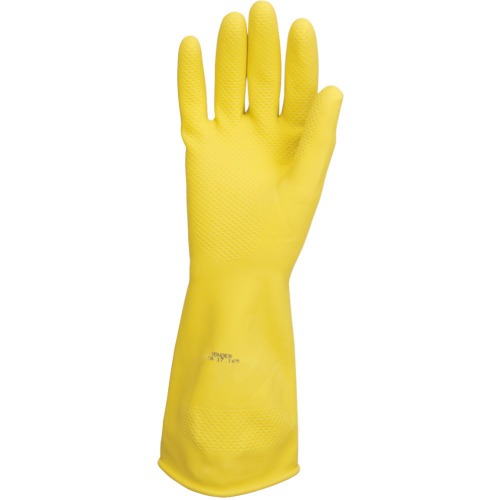 Luva de látex antiderrapante com forro amarela P Luva de látex antiderrapante com forro amarela P