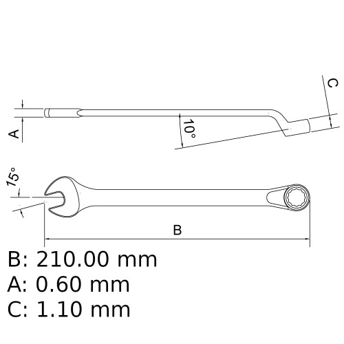 Chave combinada 5/8 Chave combinada 5/8