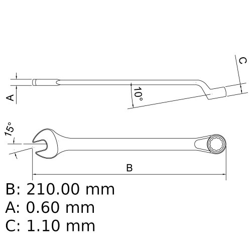 Chave combinada 5/8 Chave combinada 5/8