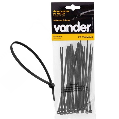Abraçadeira de nylon 14 cm com 20 peças Abraçadeira de nylon 14 cm com 20 peças
