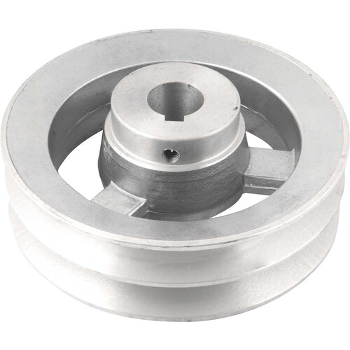 Polia de alumínio 2 canais perfil B 150 mm com furo de 24 mm - 6677324150 Polia de alumínio 2 canais perfil B 150 mm com furo de 24 mm - 6677324150