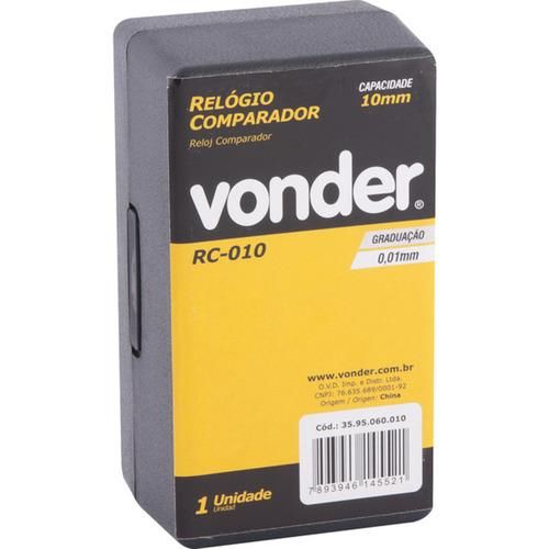 Relógio comparador analógico 10 mm - RC 010 Relógio comparador analógico 10 mm - RC 010