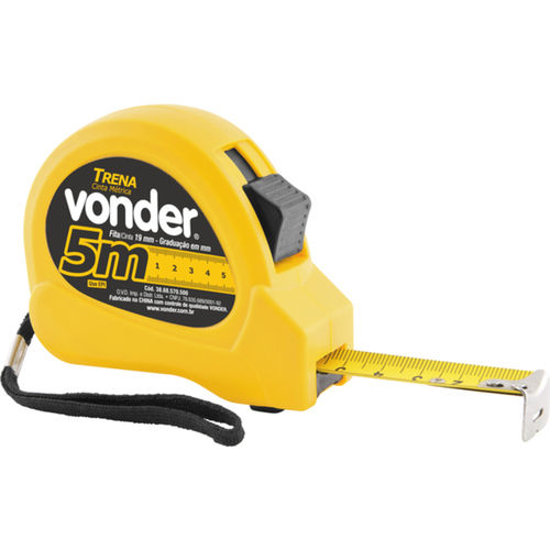 Trena com fita de aço 19 mm x 5 m com trava Trena com fita de aço 19 mm x 5 m com trava