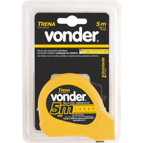 Trena com fita de aço 19 mm x 5 m com trava Trena com fita de aço 19 mm x 5 m com trava
