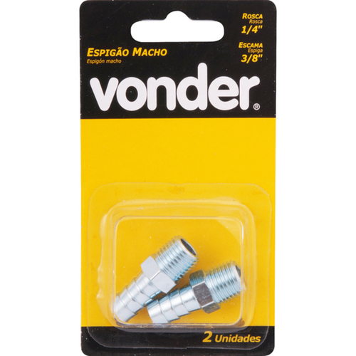 Espigão macho rosca de 1/4 Espigão macho rosca de 1/4