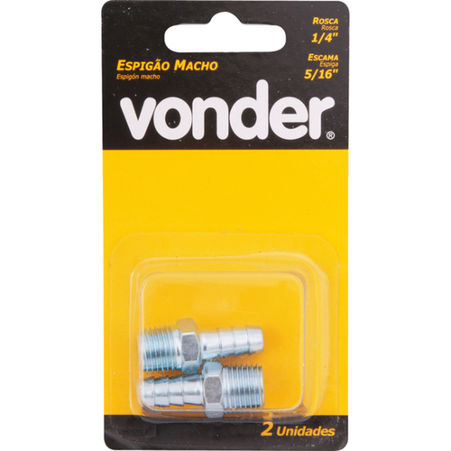 Espigão macho rosca de 1/4 Espigão macho rosca de 1/4