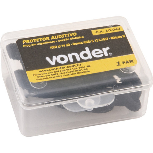 Protetor auditivo de copolímero tipo plug Protetor auditivo de copolímero tipo plug