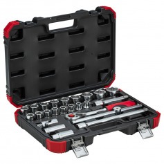 Jogo de soquete sextavado 10 a 32 mm encaixe 1/2 Jogo de soquete sextavado 10 a 32 mm encaixe 1/2