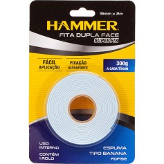 Fita dupla face espuma 19mm x 2m FDF-192 Fita dupla face espuma 19mm x 2m FDF-192