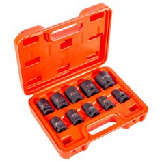 Jogo de soquete de impacto sextavado 10 a 24 mm encaixe 1/2 Jogo de soquete de impacto sextavado 10 a 24 mm encaixe 1/2