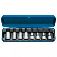 Jogo de soquete com ponta allen 4 a 17 mm aço cromo vanádio com 8 peças - IN 19 Jogo de soquete com ponta allen 4 a 17 mm aço cromo vanádio com 8 peças - IN 19