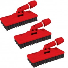 Escova reforçada com suporte com 3 peças - Limpa tudo Escova reforçada com suporte com 3 peças - Limpa tudo