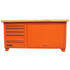 Bancada fechada com 5 gavetas e 1 porta retrátil - RLL-217AL Bancada fechada com 5 gavetas e 1 porta retrátil - RLL-217AL