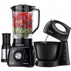Kit Liquidificador 550W Turbo Power L-99-FB + Batedeira 400W Prática B-44-B Kit Liquidificador 550W Turbo Power L-99-FB + Batedeira 400W Prática B-44-B
